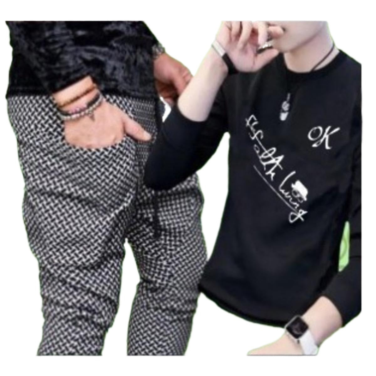 Men's Stitched Suit Set | Shirt with Matching Trouser for Formal &amp; Casual Wear â€“ Elegant &amp; Ready to Wear Outfit | Stitched Suit For Men &amp; Boys | Shirt &amp; Trouser | Printed Tracksuit For MenÂ - Best For Summer