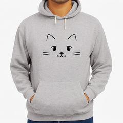 New Winter Collection Full Grey Hoodie Cute Cat Printed For Girl And Boys (Medium)