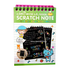 Small Scratch Note Pad | Rainbow Drawing Draft Books for Childrens (random color)