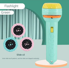 Slide Projector Torch Projection Light,Children's Flashlight Toy Projection Flashlight Early Education Picture Dinosaur Animal Pattern,Bedtime Night Light,