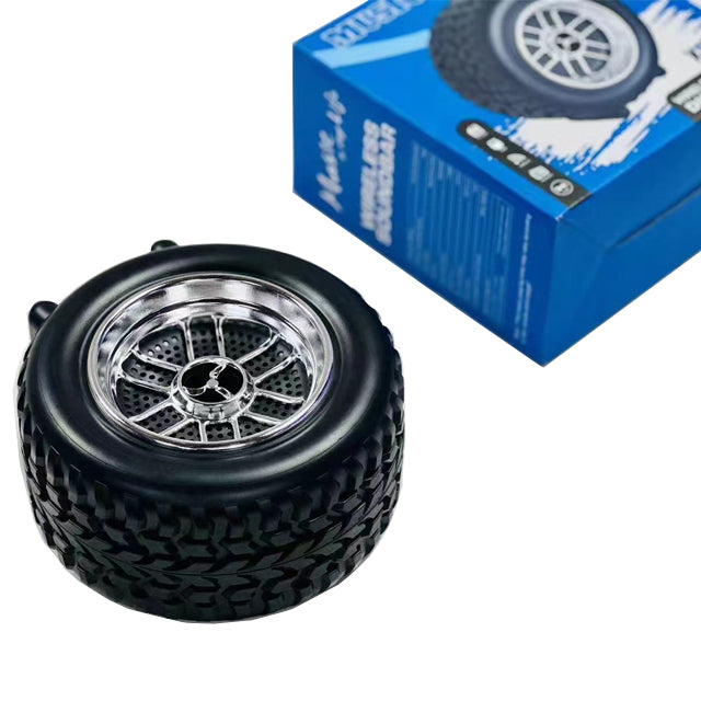 Wheel Shape Bluetooth Speaker | Wireless, Portable, AudioMusic, USB Rechargeable, for Outdoor Events (Random Color)