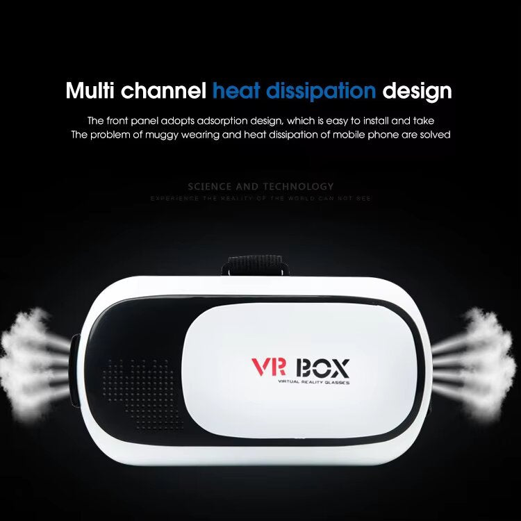 VR Box - 3D Virtual Reality Box with remote | Adjustable Head Strap 3D VR Headset For phone