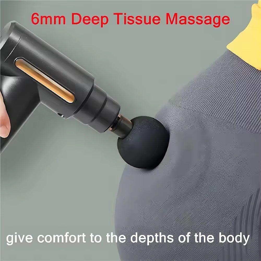 Massage Gun Deep Tissue, Handheld Muscle Massager with 4 Massage Heads, Super Quiet Massage Gun for Muscle Pain Relief Relax Recovery