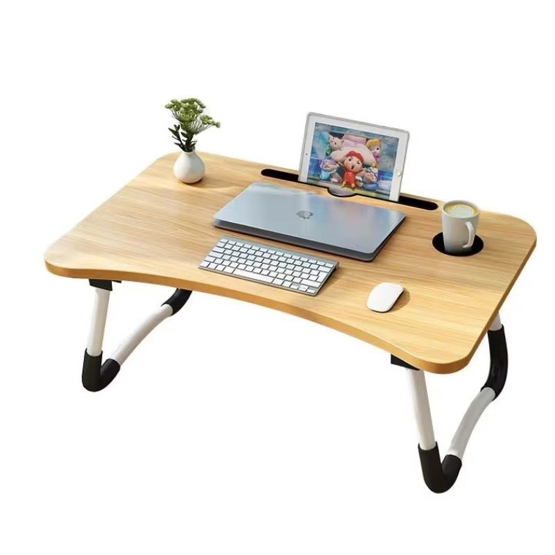 Haverit Wooden Laptop Table - Laptop Stand - Floor Table - Laptop table - Drawing Desk - Bed Tray Table Fold-able - Table Notebook Stand Reading Holder - Study Table - Portable Desk