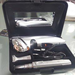 Zowael RSCX-5800 3 In 1 Shaver Set | Portable Shaver, Trimmer, Groomer Chargeble 3 blades shaver with nose and ear trimmer