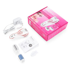 Kemei 3 In 1 ( KM-3010 ) Rechargeable Hair Remover | Kemei Callus Remover With Extra Lady Epilator And Shaving Head 3 in 1 ( Random Color )