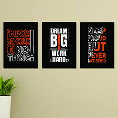 Set of 3 Wall Art Wooden Phototile Frames for Wall Decor
