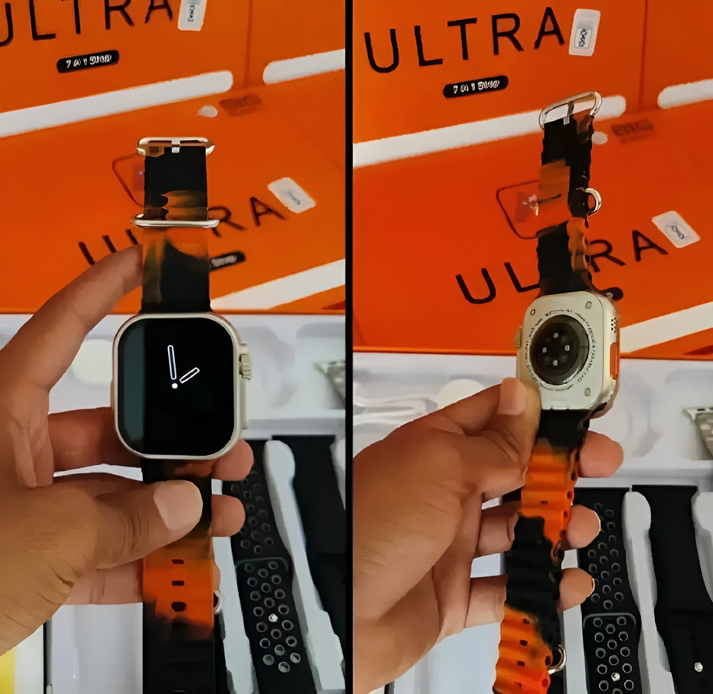 Waterproof 7-in-1 Ultra Smart Watch 2.01 with 2.1-inch Full HD Screen with Series 8 Wireless Charging and 7 Straps(Random colors)