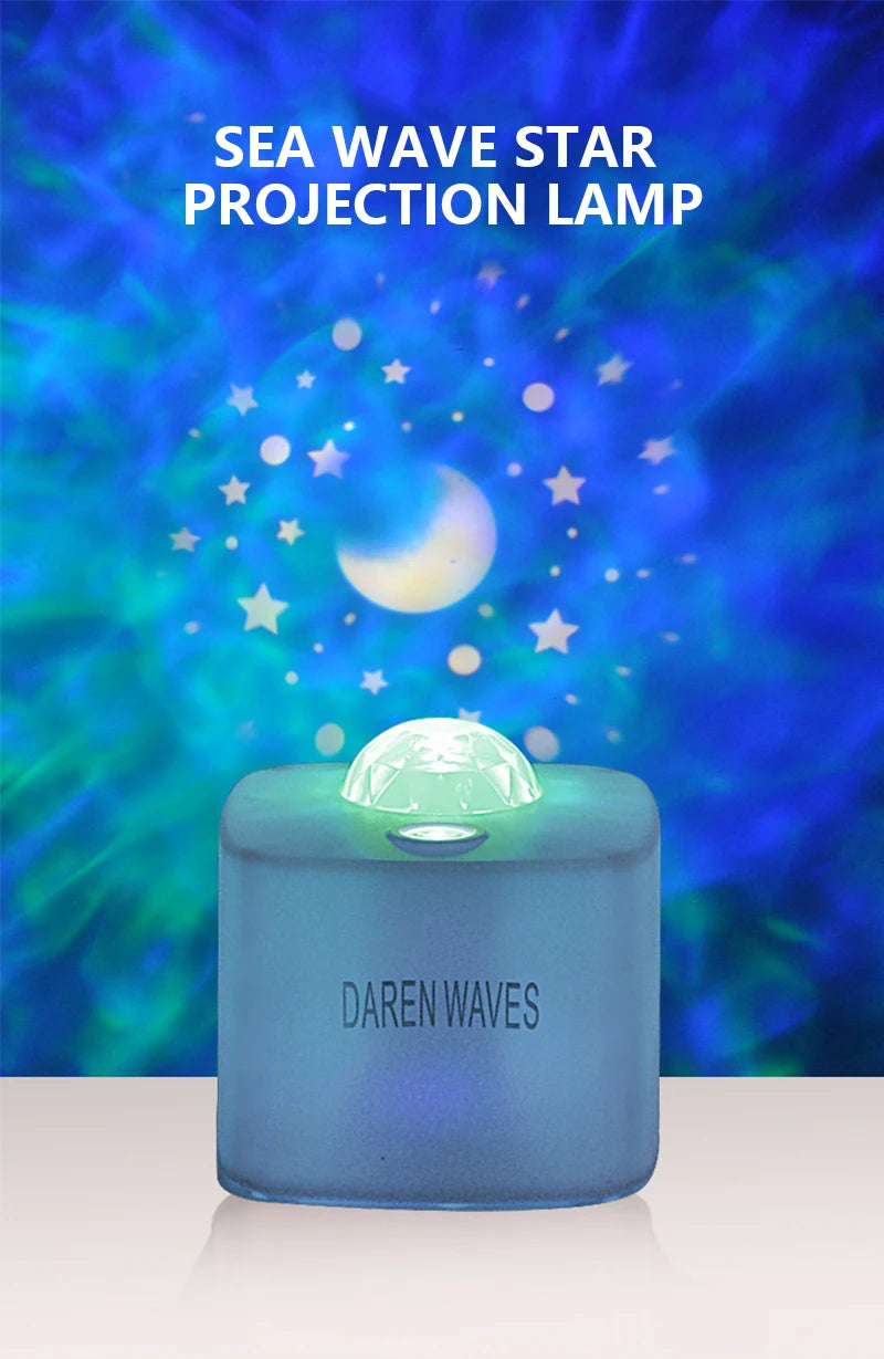 Ocean Light Projector for Bedroom Led Star Galaxy Sky Wave Color Rotating Underwater Wall Projection (random color)