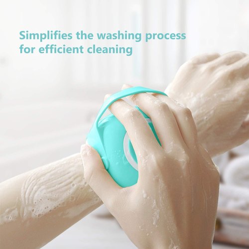 Soft Silicone Bath Brush With Hooks  Baby Showers Cleaning Bath Brushes  Mud Dirt Remover Massage Back Scrub  Showers (Random Color)