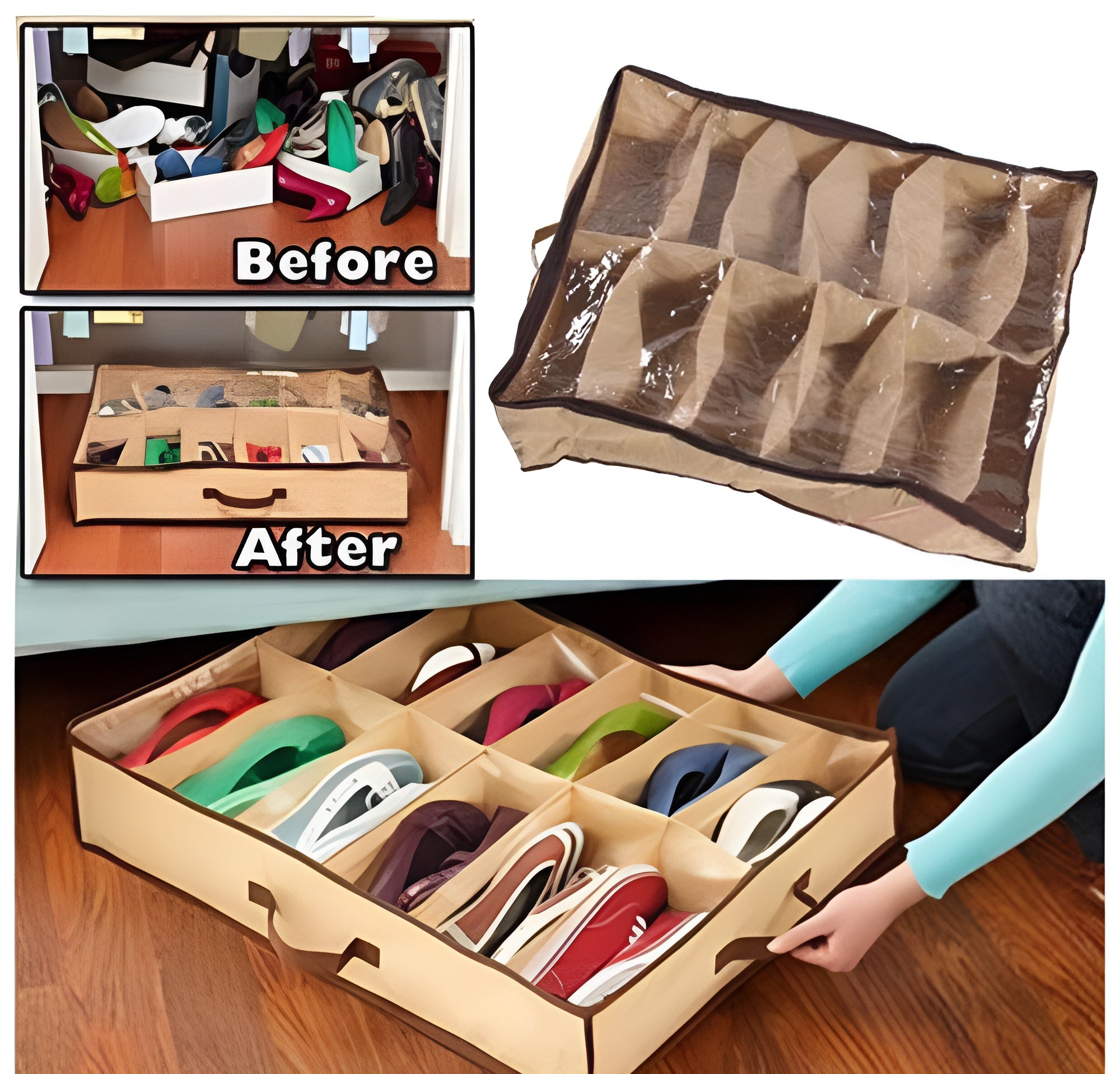 Shoe Organizer Closet/Under Bed Storage | Shoe under best quality imported with box