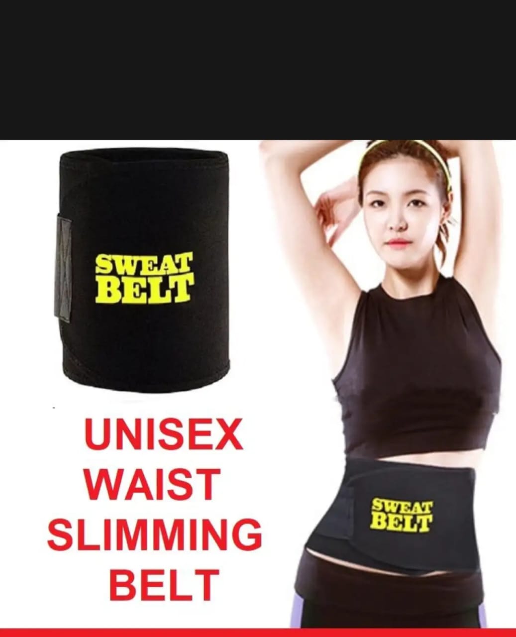 Sweet sweat Belt for Weight Loss Slimming Trimming Waist Trainer Fitness Belt for men and women