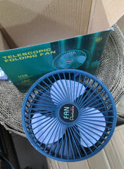 Portable Rechargeable Telescopic Folding Fan | USB Foldable | Table Desk Fan | Telescopic Design Floor | 3 Speeds Rechargeable, Foldable, Adjustable height Fan(random color )