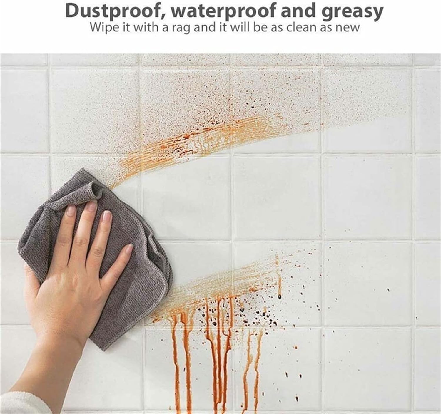 Transparent Kitchen Oil-Proof Wall Sticker Heat-Resistant Self-Adhesive 200 x 60cm