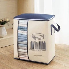 Large Non-woven Portable Clothes Storage Bag Clothing Organizer - 120 gsm (Random color)