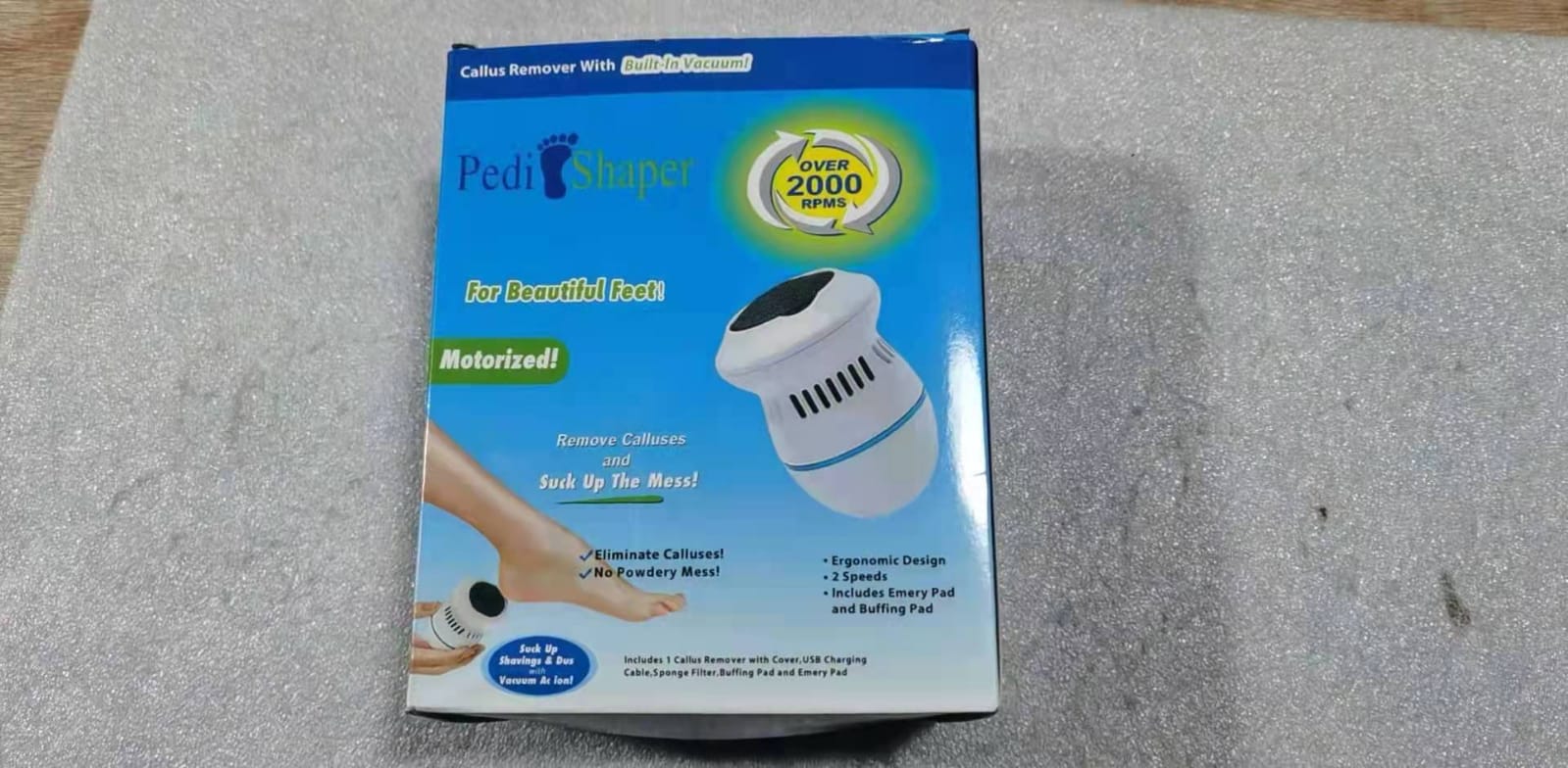 Electric Vacuum Foot Grinder - Rechargeable & Portable (IMPORTED)