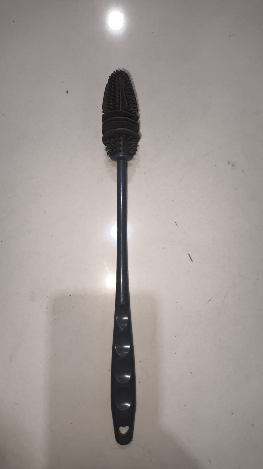 Silicone Feeder Bottle Brush Glass Brush Cup Brushes Long Handle | Silicone Bottle Cleaning Brush With Long Handler (Random color)