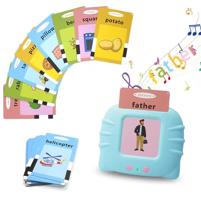 Talking flash cards Preschool learning toys Early Educational Toys English Learn to talk Learn words Learn English Learn(random color )