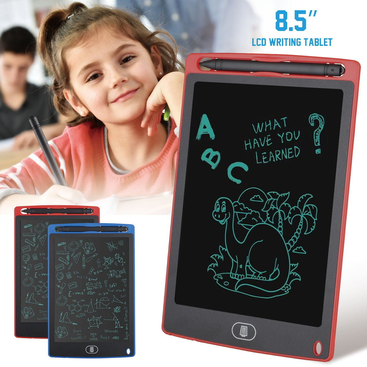 Multi-Color LCD Writing Tablet | Multi-Color Digital Drawing Pad | Erasable E-Writer Sketch Board | Portable Handwriting Pad with Pen | Gift for Kids &amp; Children