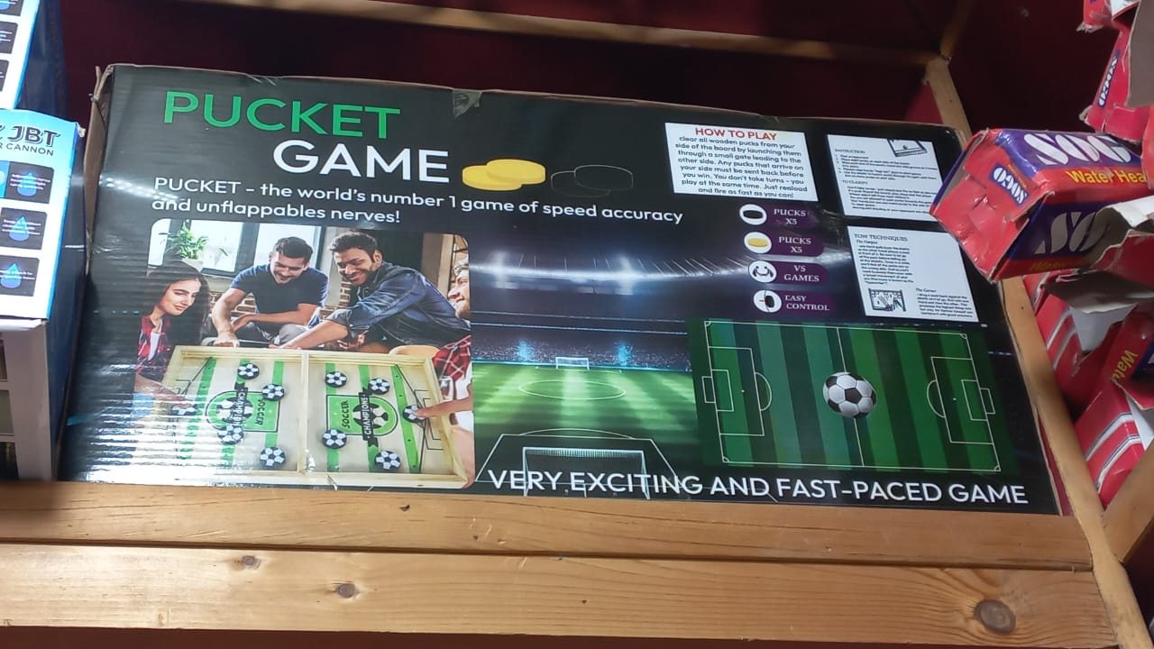 Wooden Sling Puck Game | Football Board Game | Wooden Hockey Soccer Table Game for kids &amp; adults