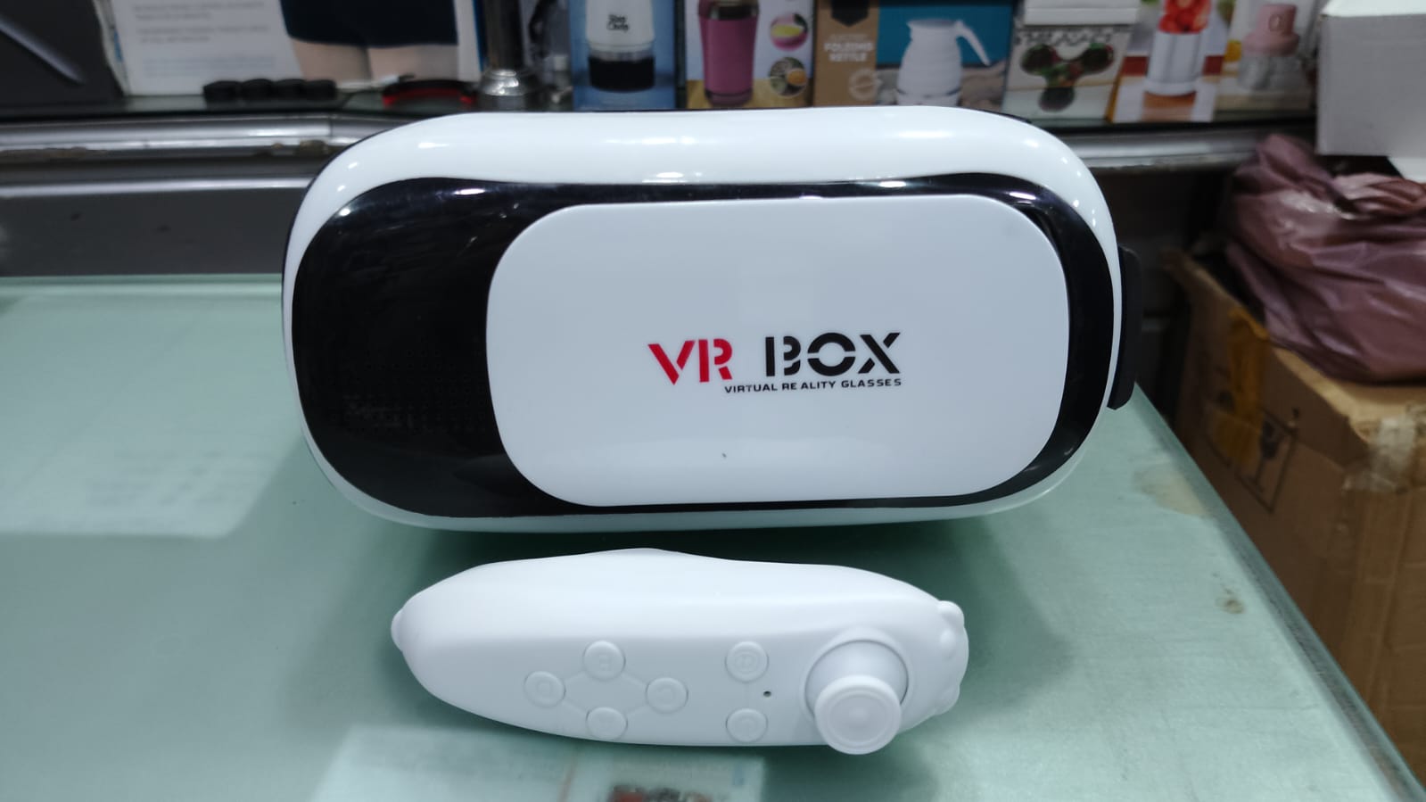 VR Box - 3D Virtual Reality Box with remote | Adjustable Head Strap 3D VR Headset For phone