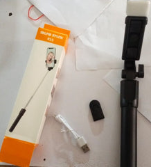 Selfie Stick With LED Light Wireless Bluetooth Foldable Mini Tripod Stand Mobile Holder With Fill Light Shutter Remote Control For IOS Android