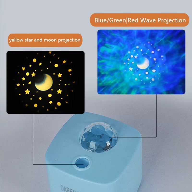 Ocean Light Projector for Bedroom Led Star Galaxy Sky Wave Color Rotating Underwater Wall Projection (random color)