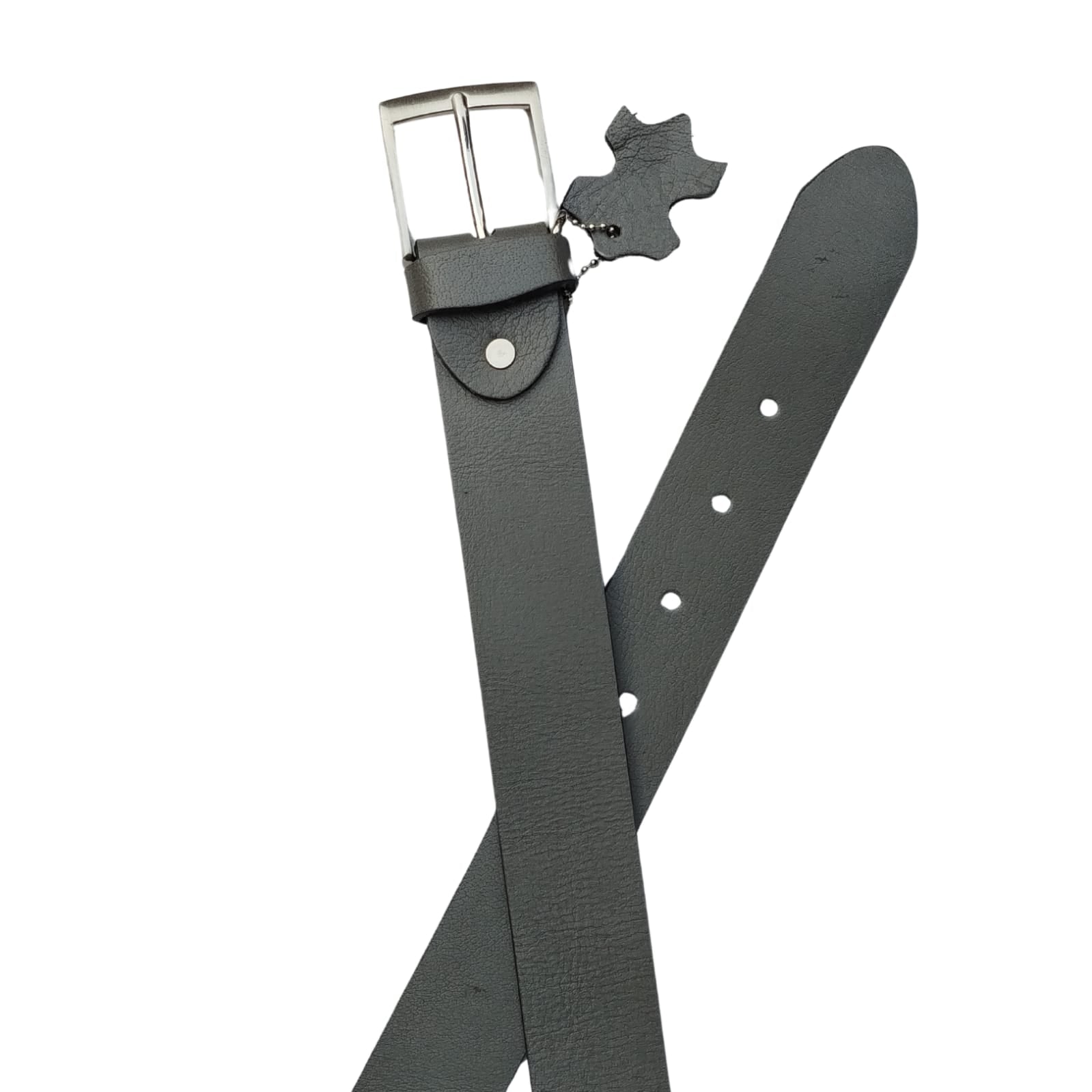 Men Buffalo leather belt grey color | Waist Belt for boys &amp; Mens (Grey)