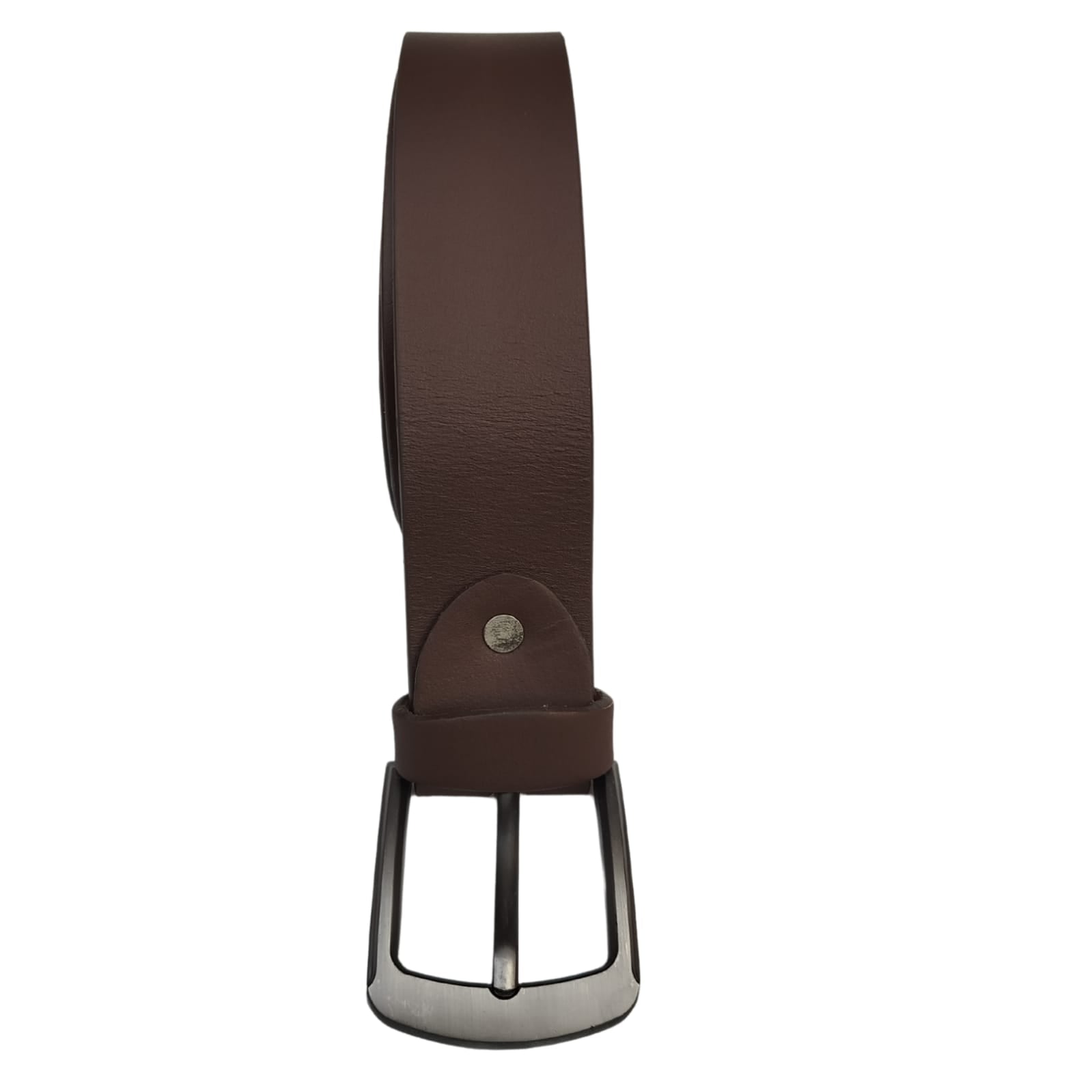 Men Buffalo plain leather belt | Waist Belt for boys &amp; Mens (Dark Brown)