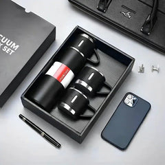 Vacuum flask bottle &amp; Cup Stainless Steel Vacuum Flask Set (Random Color)