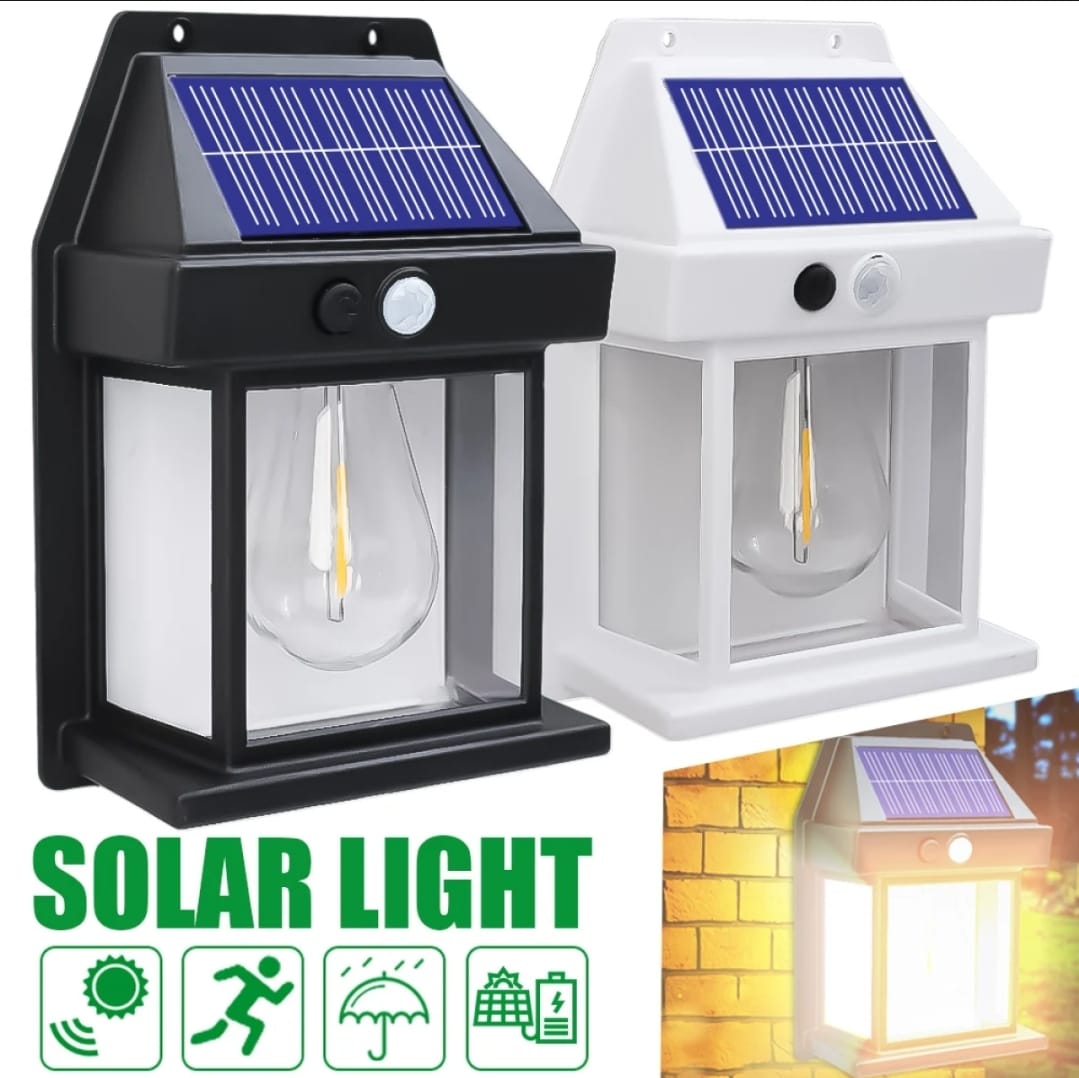 Solar Tungsten Wireless Outdoor Led Wall Light With Human Sensor Bulb