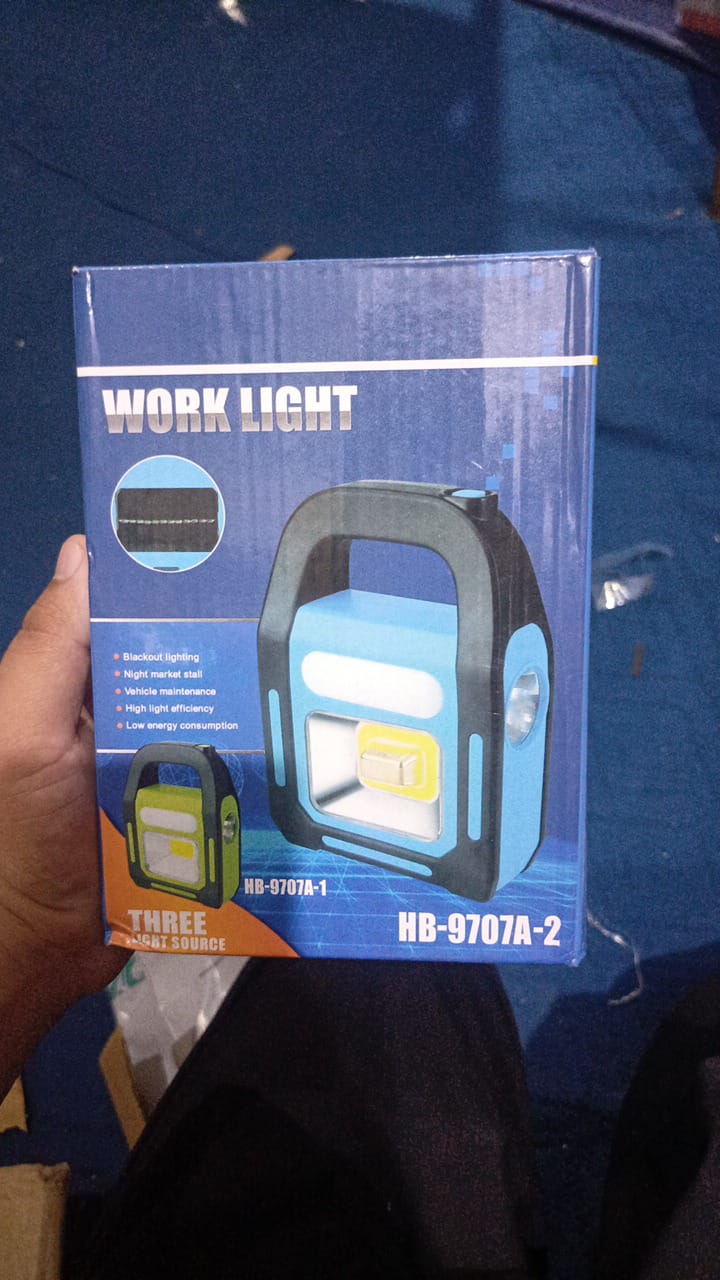 Work Light  Emergency Light / Rechargeable, Solar Charging, USB Charging Work Light / Camping Light / Outdoor Portable Light HB-9707B-2 /