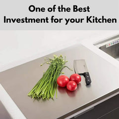 Stainless Steel Cutting Board! ðŸ”ªâœ¨   Durable, hygienic, and easy to cleanâ€”perfect for all your chopping needs. A must-have for any chef! - Size: 41x33Cm