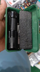 USB Charging XPE+COB LED Flashlight Lamp Torch With Clip Three Mode Zoomable Lamp Built in Battery with Box
