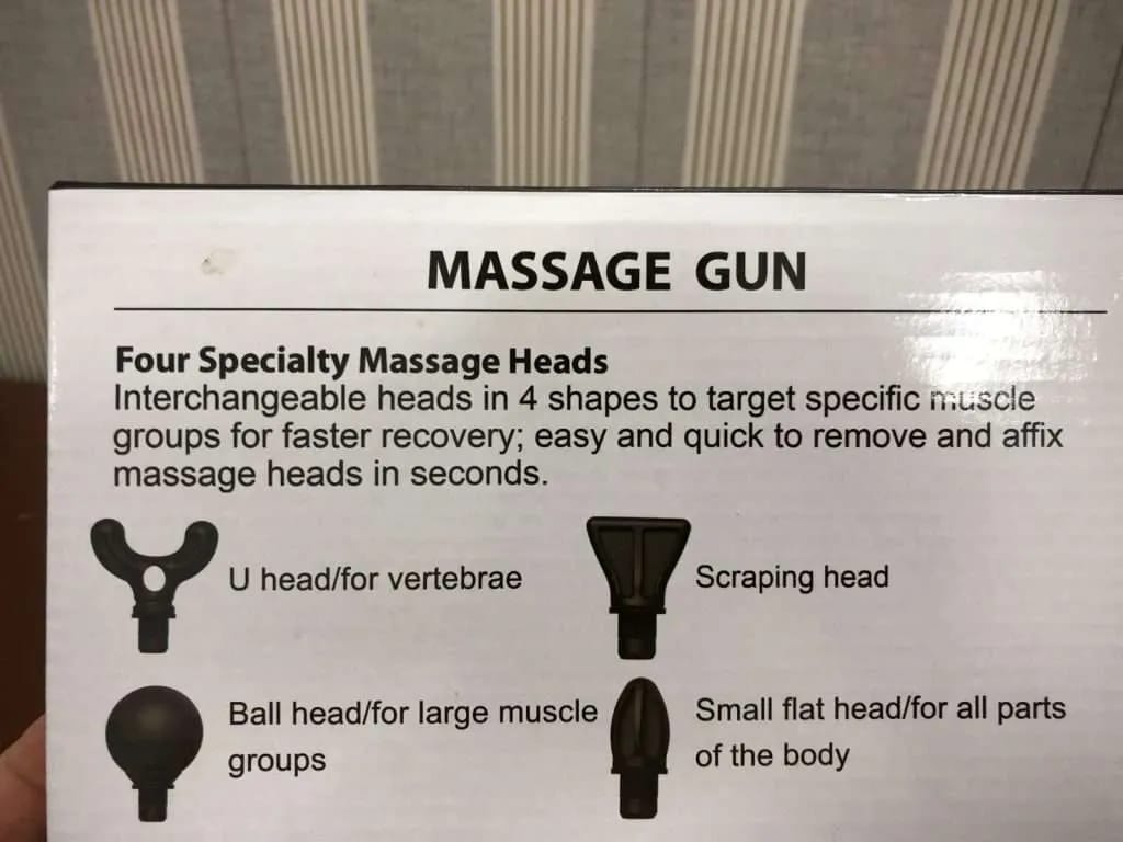 4 in 1 Compact Gun Massager | 5 Speed Levels | Portable Rechargeable Handheld Muscle Pain Reliever Device (Random color)