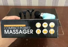 4 in 1 Compact Gun Massager | 5 Speed Levels | Portable Rechargeable Handheld Muscle Pain Reliever Device (Random color)