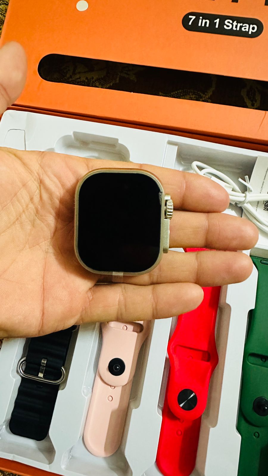 with Out Metal Strip Ultra Smart Watch Ultra 7 in 1 (Random color)