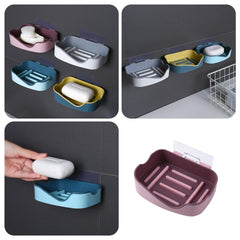 Wall Mounted Soap Dish Holder For Bathroom | Wall Mounted Soap Bar, Holder Rack For Shower Wall, Kitchen, Bathroom (Random Color)