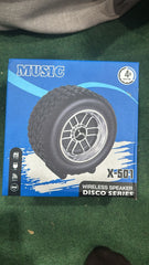 Wheel Shape Bluetooth Speaker | Wireless, Portable, AudioMusic, USB Rechargeable, for Outdoor Events (Random Color)