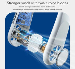 SurroundFan New Portable Bladeless Neck Fan â€“ Foldable, Hands-Free Cooling for Travel &amp; Sports ( Random Color )