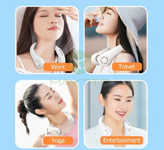 SurroundFan New Portable Bladeless Neck Fan â€“ Foldable, Hands-Free Cooling for Travel &amp; Sports ( Random Color )