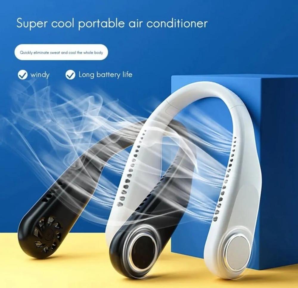 SurroundFan New Portable Bladeless Neck Fan â€“ Foldable, Hands-Free Cooling for Travel &amp; Sports ( Random Color )