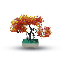 Orange Artificial Bonsai Tree ( 1 Piece )â€“    Bonsai Tree Room Decor for Home, Office &amp; Bedroom | Best Artificial Pot