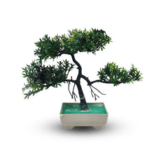 Green Artificial Bonsai Tree ( 1 Piece )â€“   Bonsai Tree Room Decor for Home, Office &amp; Bedroom | Best Artificial plaster Pot