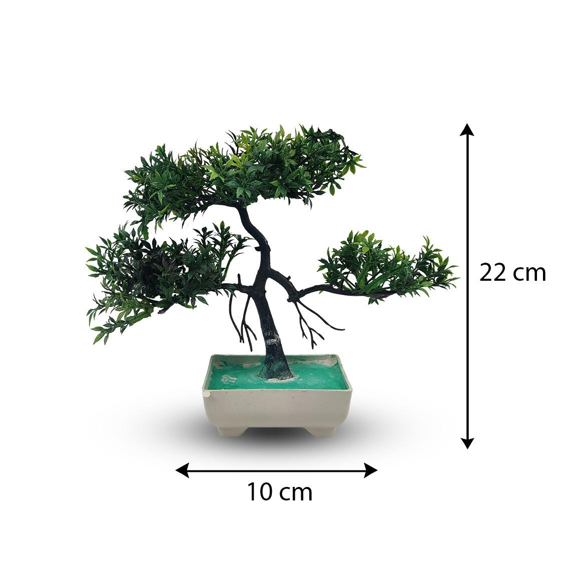 Green Artificial Bonsai Tree ( 1 Piece )â€“   Bonsai Tree Room Decor for Home, Office &amp; Bedroom | Best Artificial plaster Pot