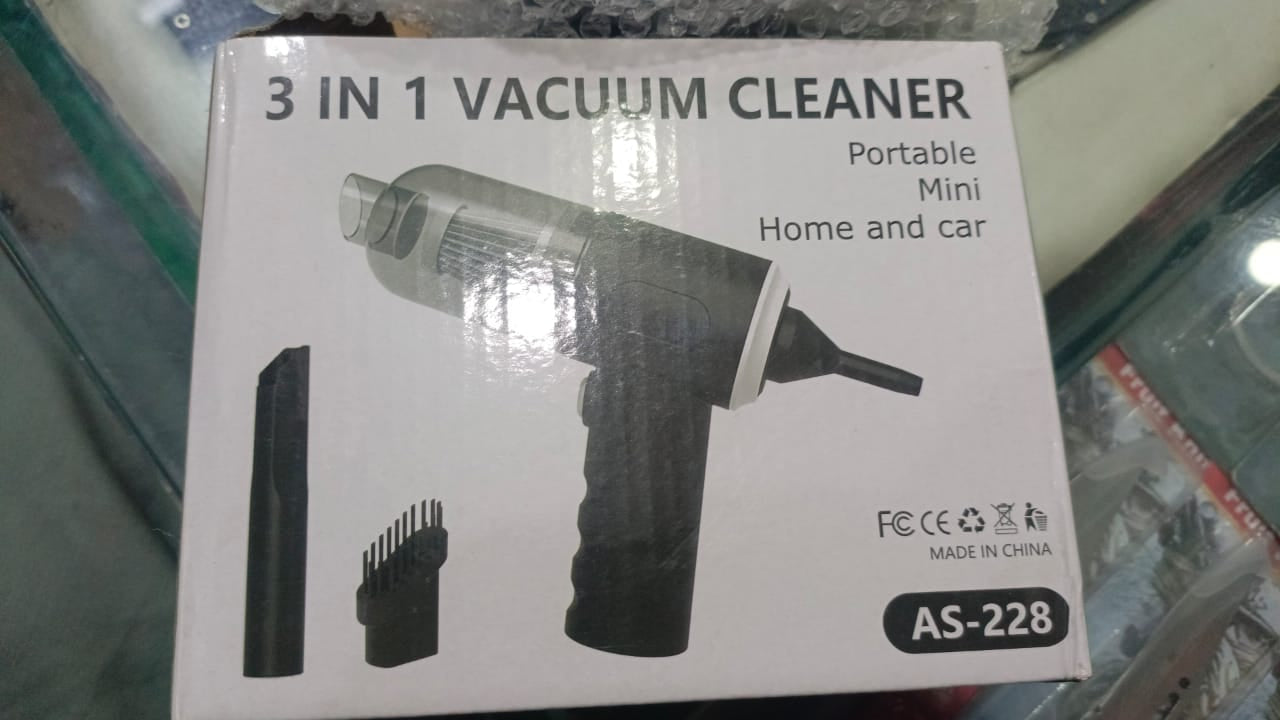 3 in 1 AS-228 Mini USB Rechargeable Vacuum Cleaner for Home and Office Use