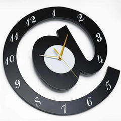 The Sign (@)3D Wooden wall clock for Living Room, Bed Room Home Decor Art &amp; Hanging Decorative Showpiece Items
