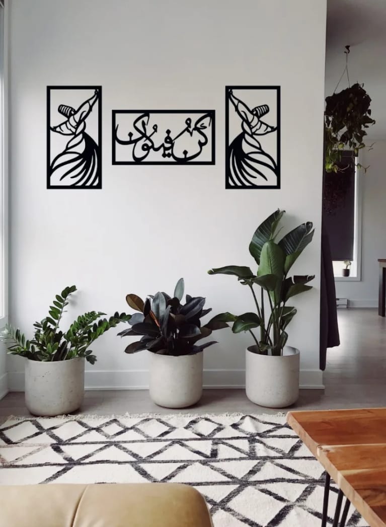 (3pcs set)  3D Wooden wall calligraphy kun faya kun  Wall Art Decorations for Home, Living Rooms, Bedrooms, and Offices Perfect for Gifting