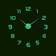 Wooden Numbers Wall Clocks Round Dial only Glow in The Dark Clock Wall for Living Decor Modern Decorative