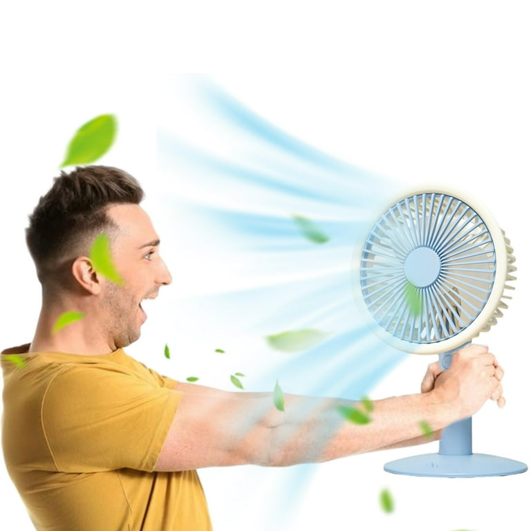 Portable Automatic Wireless USB Fan | Fan with 5 Speed Super Strong Wind for Home office Bedroom Kitchen Outdoor Camping | Best Quality Table Fan | Desktop Small Fan (Random Color)